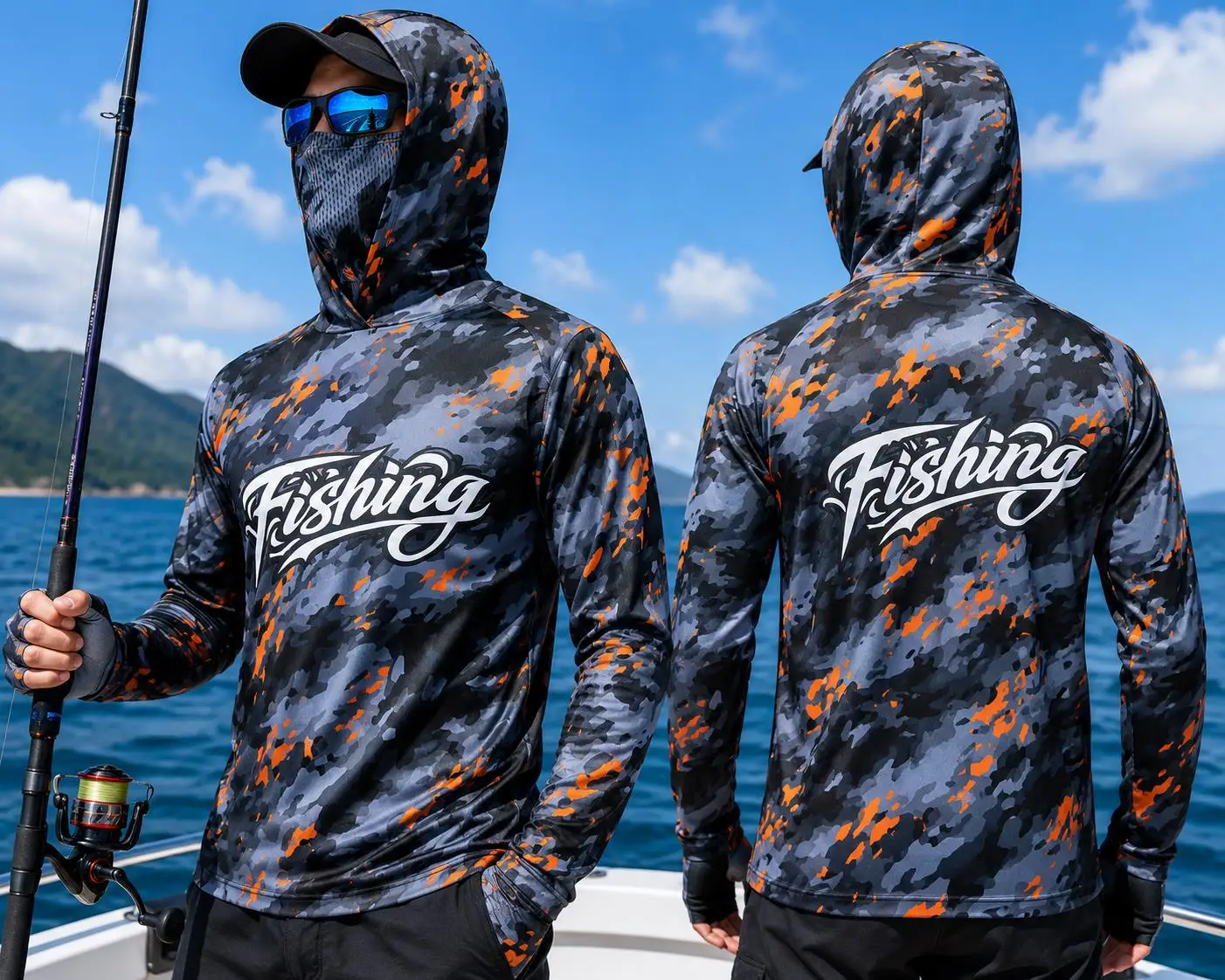 Fishing Shirt Uv Protection - 남성용 낚시용 후드 셔츠, UPF50 자외선