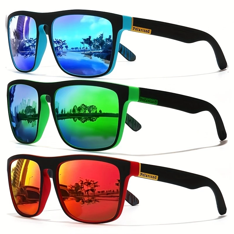 Fishing Sunglasses Polarized - 1/3개 세트, 빈티지 스타일의 고급 사각