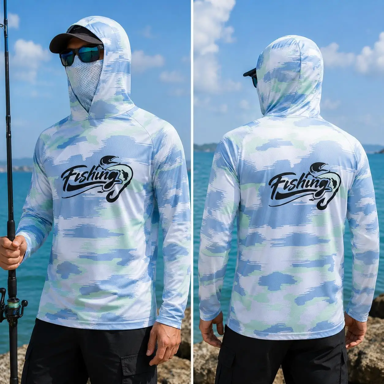 남성용 낚시용 후드 셔츠, UPF50 자외선 차단 기능 - Fishing Shirt Uv Protection 리뷰 및 가격
