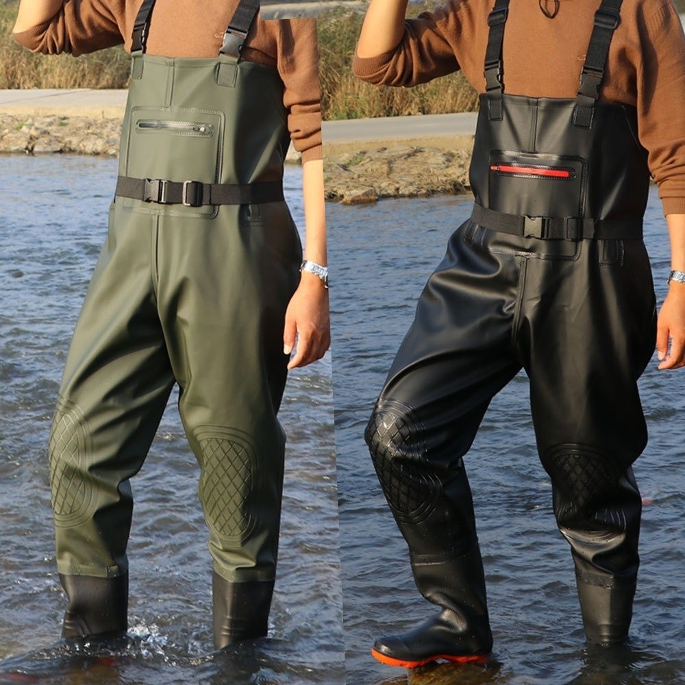 편리한 PVC 소재의 낚시복, 이중 무릎 보호대, 두꺼 - Fishing Pants Waterproof 리뷰 및 가격