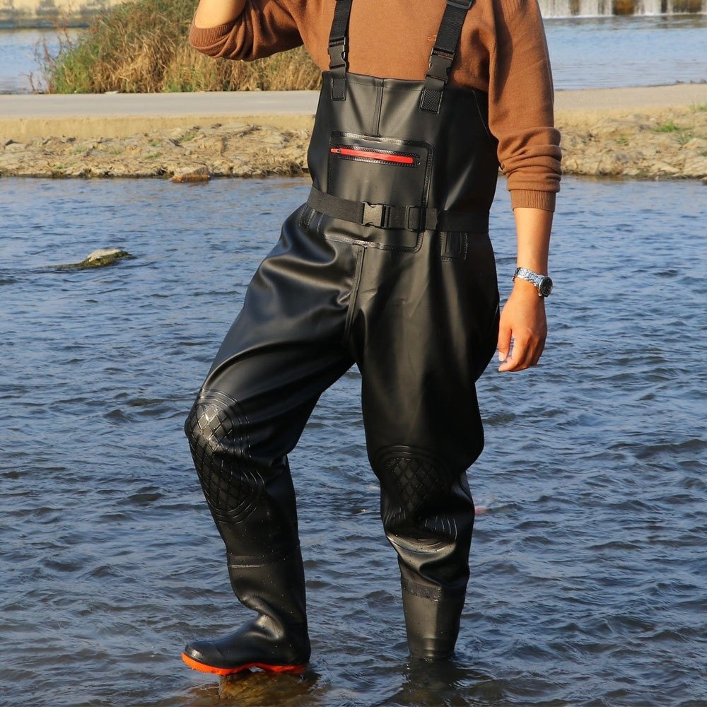 편리한 PVC 소재의 낚시복, 이중 무릎 보호대, 두꺼 - Fishing Pants Waterproof 리뷰 및 가격